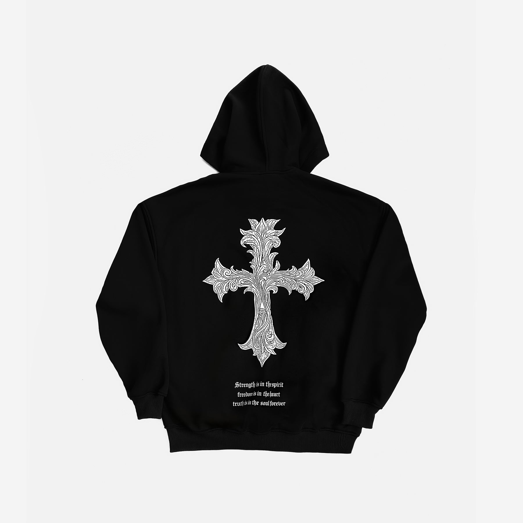 Zip худі Scripture , утеплена, чорна